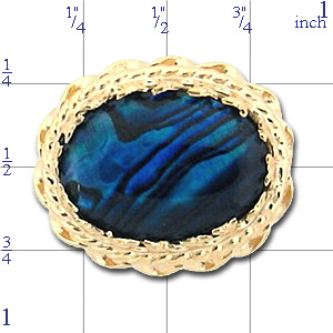 AC155 14K BLUE PAUA SLIDE 